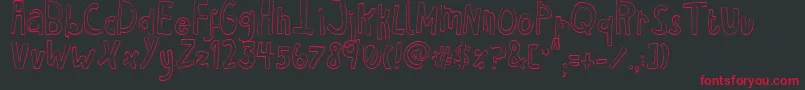 HaventSleptInTwoDays Font – Red Fonts on Black Background