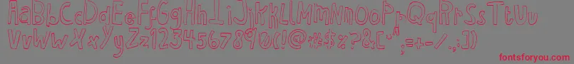 HaventSleptInTwoDays Font – Red Fonts on Gray Background