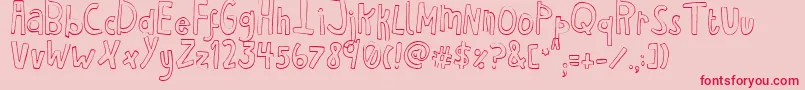 HaventSleptInTwoDays Font – Red Fonts on Pink Background