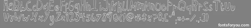 HaventSleptInTwoDays Font – White Fonts on Gray Background