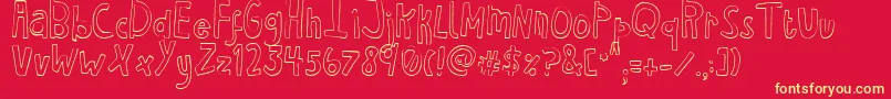 HaventSleptInTwoDays Font – Yellow Fonts on Red Background