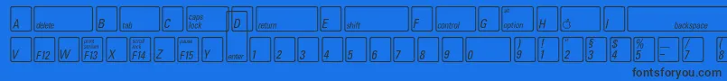 KeyfontdeutschBold Font – Black Fonts on Blue Background