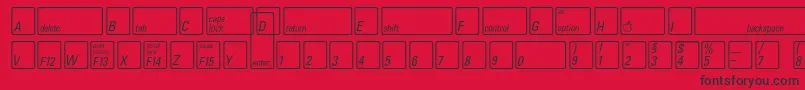 フォントKeyfontdeutschBold – 赤い背景に黒い文字