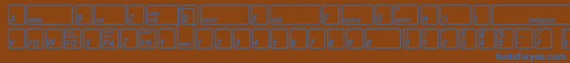KeyfontdeutschBold Font – Blue Fonts on Brown Background
