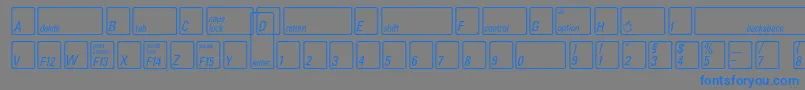 KeyfontdeutschBold-fontti – siniset fontit harmaalla taustalla