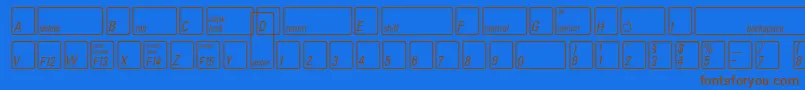 KeyfontdeutschBold Font – Brown Fonts on Blue Background