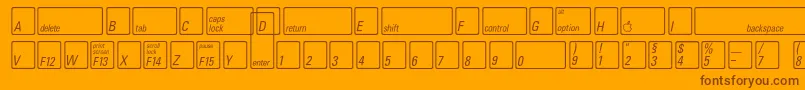 KeyfontdeutschBold Font – Brown Fonts on Orange Background