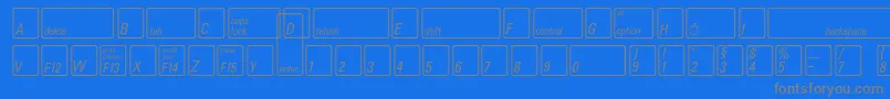 KeyfontdeutschBold Font – Gray Fonts on Blue Background