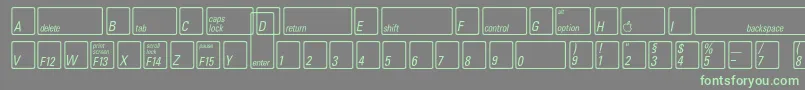 KeyfontdeutschBold Font – Green Fonts on Gray Background