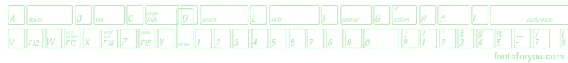 KeyfontdeutschBold-fontti – vihreät fontit valkoisella taustalla