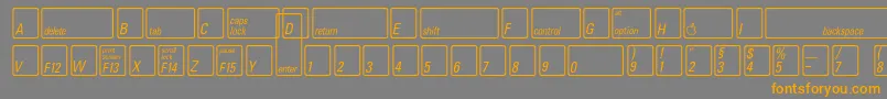 KeyfontdeutschBold Font – Orange Fonts on Gray Background