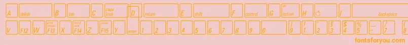 KeyfontdeutschBold Font – Orange Fonts on Pink Background