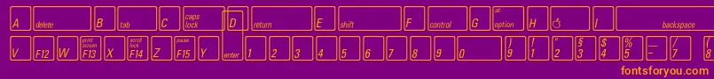 KeyfontdeutschBold Font – Orange Fonts on Purple Background