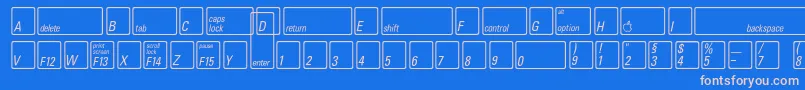 KeyfontdeutschBold Font – Pink Fonts on Blue Background