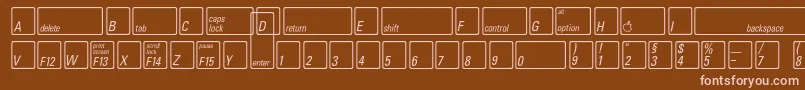 KeyfontdeutschBold Font – Pink Fonts on Brown Background
