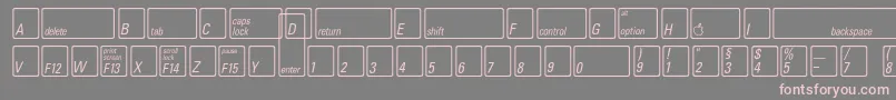 KeyfontdeutschBold Font – Pink Fonts on Gray Background