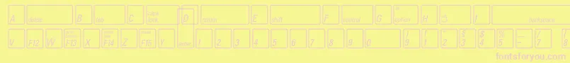 KeyfontdeutschBold Font – Pink Fonts on Yellow Background