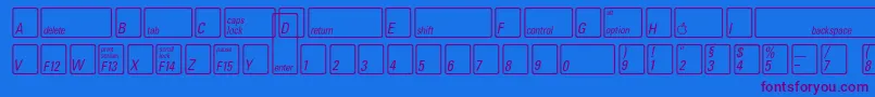 KeyfontdeutschBold Font – Purple Fonts on Blue Background