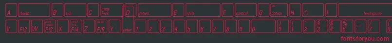 KeyfontdeutschBold Font – Red Fonts on Black Background