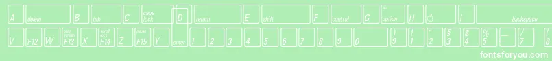 KeyfontdeutschBold Font – White Fonts on Green Background