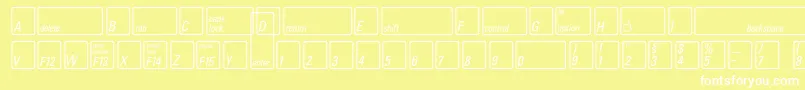 フォントKeyfontdeutschBold – 黄色い背景に白い文字