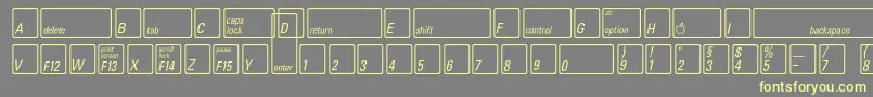 KeyfontdeutschBold Font – Yellow Fonts on Gray Background