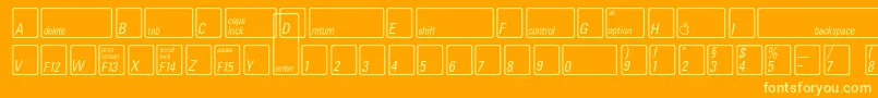 KeyfontdeutschBold Font – Yellow Fonts on Orange Background