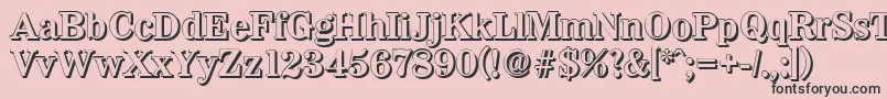 フォントWichitashadowBold – ピンクの背景に黒い文字
