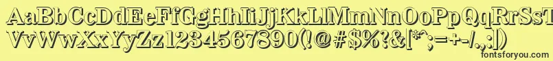 WichitashadowBold-Schriftart – Schwarze Schriften auf gelbem Hintergrund