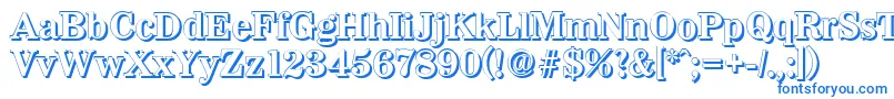 WichitashadowBold-fontti – siniset fontit valkoisella taustalla