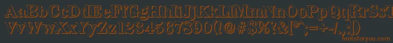 Шрифт WichitashadowBold – коричневые шрифты на чёрном фоне