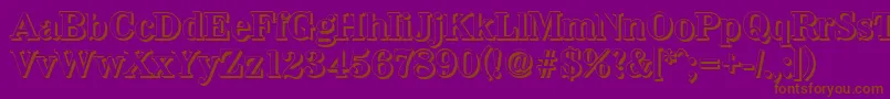 Шрифт WichitashadowBold – коричневые шрифты на фиолетовом фоне