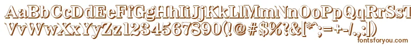WichitashadowBold-fontti – ruskeat fontit valkoisella taustalla