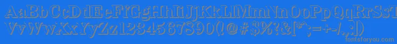 Шрифт WichitashadowBold – серые шрифты на синем фоне