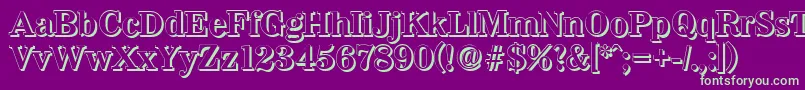 WichitashadowBold-fontti – vihreät fontit violetilla taustalla