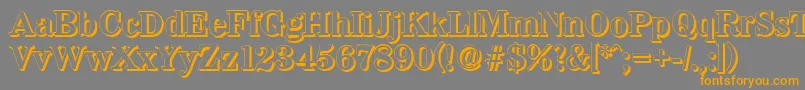 Шрифт WichitashadowBold – оранжевые шрифты на сером фоне