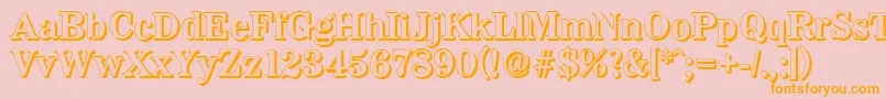 WichitashadowBold Font – Orange Fonts on Pink Background