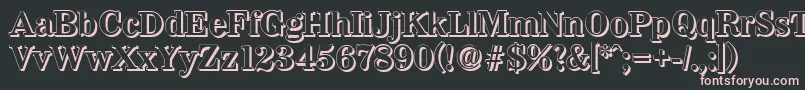 WichitashadowBold-fontti – vaaleanpunaiset fontit mustalla taustalla