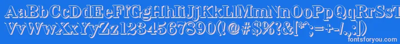 Шрифт WichitashadowBold – розовые шрифты на синем фоне