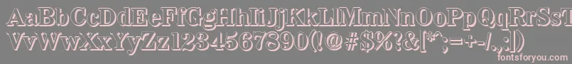 フォントWichitashadowBold – 灰色の背景にピンクのフォント