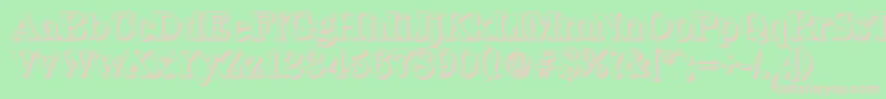 Шрифт WichitashadowBold – розовые шрифты на зелёном фоне