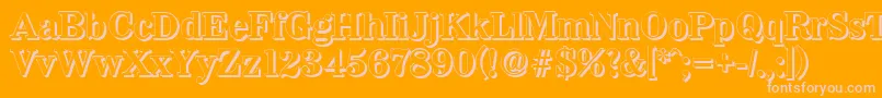Шрифт WichitashadowBold – розовые шрифты на оранжевом фоне
