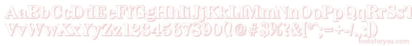 Шрифт WichitashadowBold – розовые шрифты на белом фоне