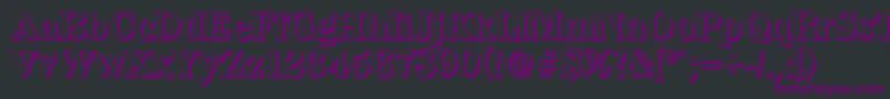 Шрифт WichitashadowBold – фиолетовые шрифты на чёрном фоне