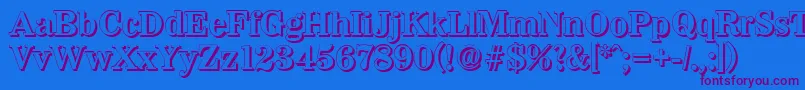 Шрифт WichitashadowBold – фиолетовые шрифты на синем фоне