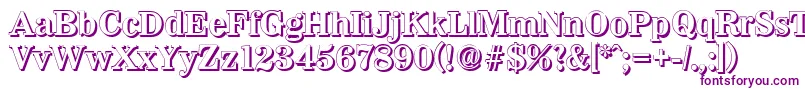 WichitashadowBold Font – Purple Fonts on White Background