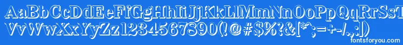 WichitashadowBold Font – White Fonts on Blue Background