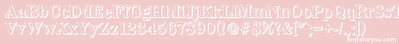 Шрифт WichitashadowBold – белые шрифты на розовом фоне