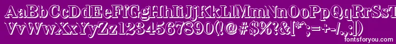 Шрифт WichitashadowBold – белые шрифты на фиолетовом фоне