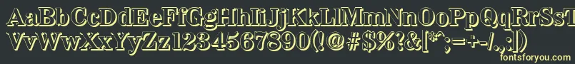 WichitashadowBold-fontti – keltaiset fontit mustalla taustalla
